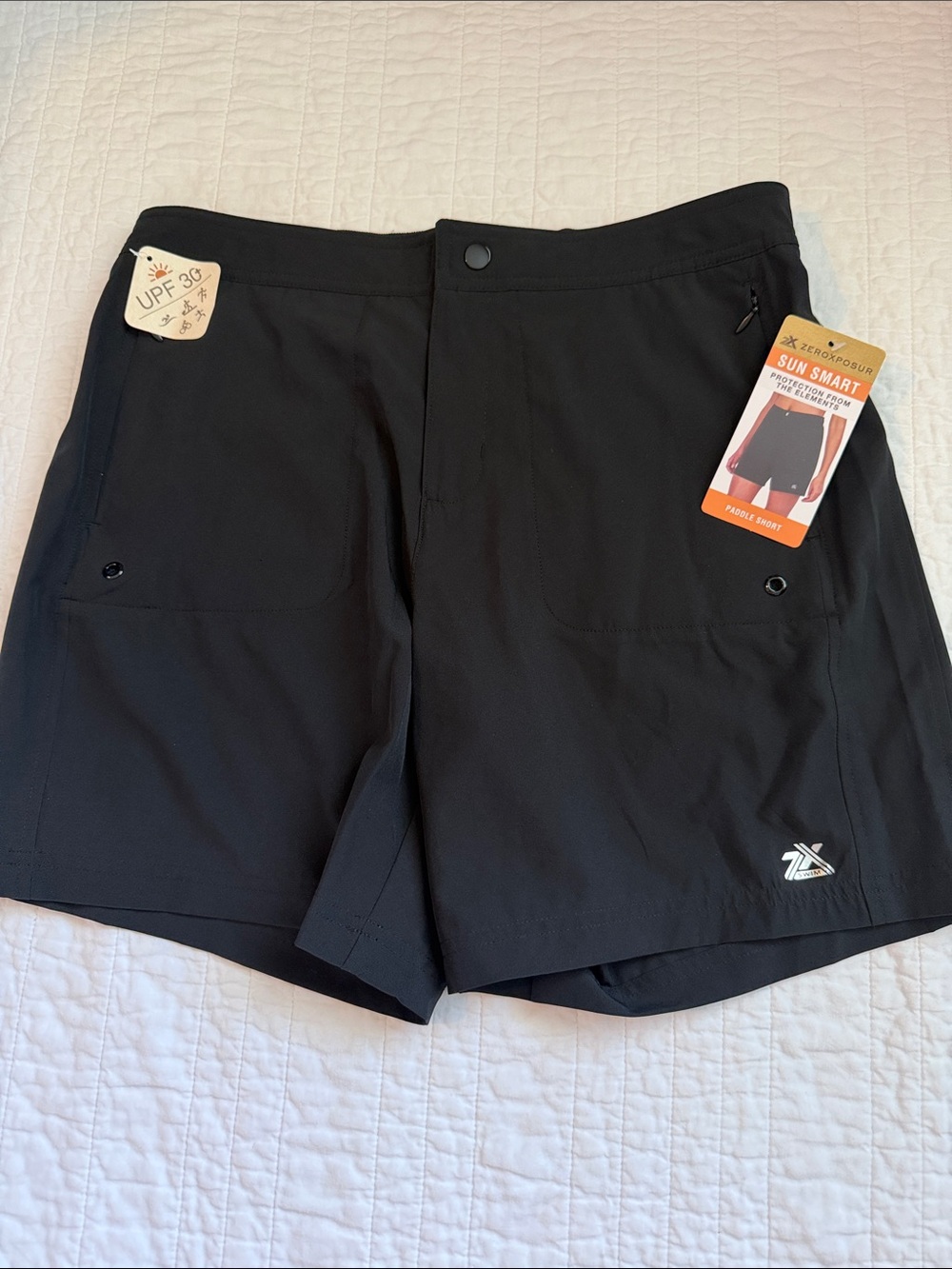 ZeroXposur Women's Black Sun Smart Hybrid Shorts Paddle Short